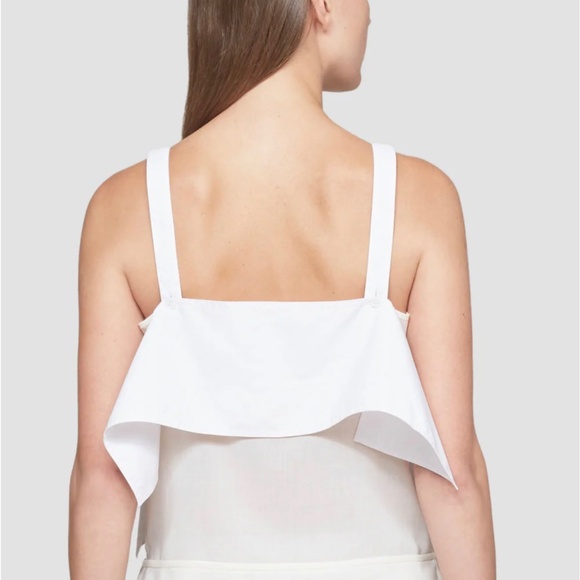 3.1 Phillip Lim Layered Ivory Voile Poplin White Sleeveless Top. Size US6 NWT - Picture 4 of 7